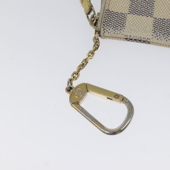 LOUIS VUITTON Damier Azur Pochette Cles Coin Purse N62659 LV Auth ki5525 - Picture 7 of 15